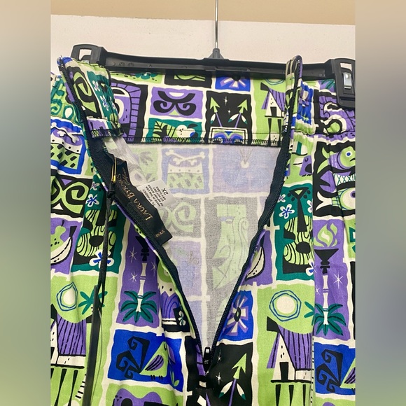 Pinup Girl Clothing Laura Byrnes California Wiggle Skirt Tiki Tile Print 2X - Picture 6 of 9